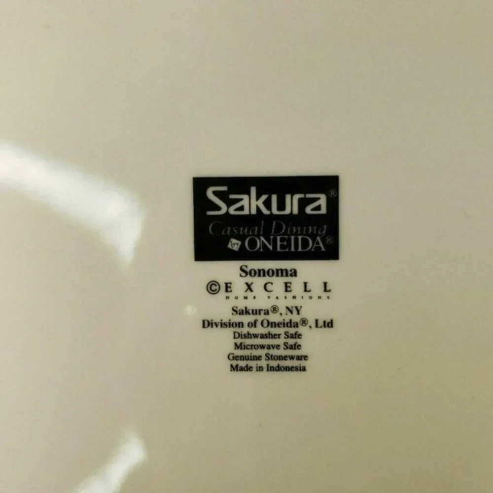 Sonoma Sakura Fruit Pattern Round Serving Platter‎ Crudite Cheese Cracker Plate